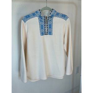 L.L Bean vintage Fair Isle fleece 1/2 zip sweater